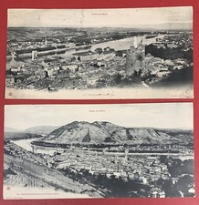 Rhone valley, Panoramic Views, 2 Large Early Postcards, Unused picture