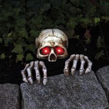 Light-Up Skele-Peeper Grave Breaker Halloween Decor picture