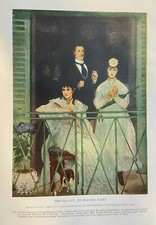 1917 Vintage Magazine Illustration The Balcony by Edouard Manet picture