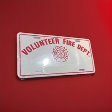 VOLUNTEER FIRE DEPT. VINTAGE 1990S LICENSE PLATE  Sealed picture