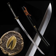 Hand Polished JP Samurai Sword Katana 9260 Spring Steel Sharp Unokubi Zukur picture