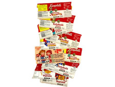 Vintage Lot Campbells Soup Labels Advertisements & Coupons w/Campbell Kids picture