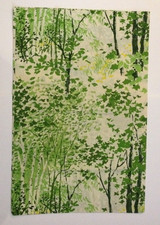 Vintage Perma Prest Sears Percale Pillow Case Trees Woods Forest Nature Print picture