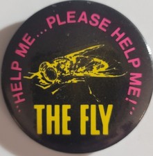 Vintage 1986 The Fly Horror Movie Pinback Pin picture