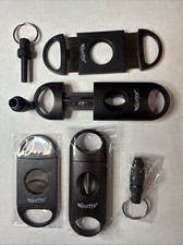 6 Cigar Cutters - Brand New Guillotine, V-Cut, Punch Cut Stainless Steel Scotte picture