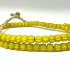 New White Heart 7mm Venetian Yellow Melon Trade Beads picture