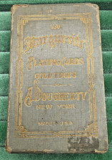 Antique A Dougherty MARGUERITE No. 130 Playing Cards Orchid Back Design Complete picture