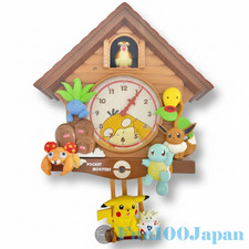 Seiko Pokemon Melody Wall Clock CQ502B Cute Musical Chime Rare Character Used picture