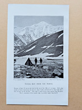 Nanda Kot Mountain, from the North, India - Antique Print - 1907 picture