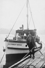 1906 USDA U.S Forest Service Boat in Tongass National Forest 4x6 Photo picture