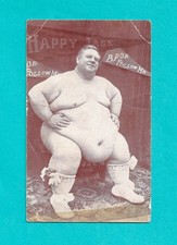 c. 1910 Happy Jack Eckert World’s Prize Fat Man Sideshow Circus RPPC Postcard. picture