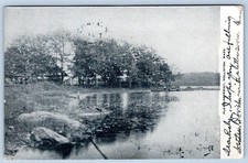 1907 PLEASURE POINT HOLLISTON MASSACHUSETTS ANTIQUE POSTCARD picture