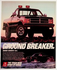 1989 Dodge Dakota 4x4 Truck Vintage Magazine Ad 