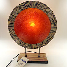 Vintage UMA Enterprises Round Bamboo Table Lamp UMA-58826 picture