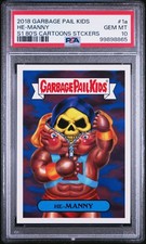 2018 Topps Garbage Pail Kids We Hate the 80s Cartoons HE MANNY Man 1a PSA 10 GEM picture
