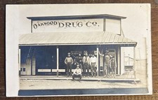 c1906 RPPC Oakwood Drug Co. Oakwood Oklahoma  OOAK  real photo postcard picture