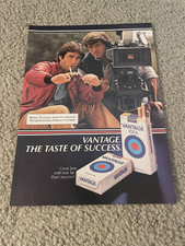 Vintage 1984 VANTAGE CIGARETTES 100s Print Ad 1980s picture