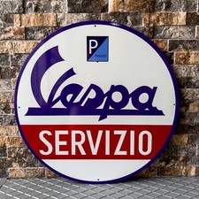 Vintage Vespa Servizio Sign - Motorcycle Garage Service Sign - XL  19.7