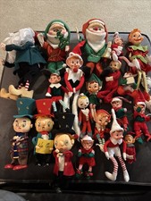 Lot of 22 Vintage Christmas Elf-Pixie Santa Knee Huggers & More - Japan Noel Etc picture
