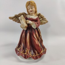 Christmas Angel Music Box Rotates Plays Jingle Bells Porcelain 7