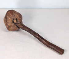 Native American Burl Wood War Club Antique 12” Artifact Weapon Penobscot picture