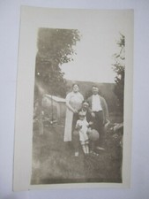 FAMILY OUTSIDE PORTRAIT MEN WOMEN CHILDREN REAL PHOTO POSTCARD 1920s RPPC picture