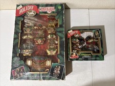 Vintage 90s Mr Christmas Moving Carousel Ornaments Circus Animals & Extras WORKS picture