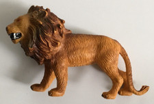 1988 Vintage Plastic Resin Male Lion Flexible Realistic Animal Toy Figurine picture