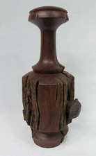 Antque Railroad sleeper Turned vase with spike 1910 signed picture