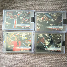 2024 Wild Card Alumination 1/1 Lot of 4 Donald Trump Melania Musk Vance Eagle picture