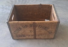 7UP Wood Soda Crate Los Angeles CA c1920s Antique 16 x11 x9