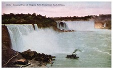 c1910 NIAGARA FALLS NEW YORK GENERAL VIEW FROM STEEL ARCH BRIDGE POSTCARD P6540 picture