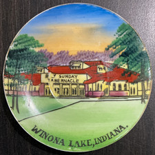 Winona Lake, Indiana Billy Sunday Tabernacle - Vintage Souvenir 4” ENCO Saucer picture