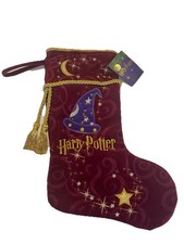 Harry Potter Christmas Stocking Vintage 2000 Embroidered Tassels NWT RARE Velvet picture