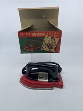 VINTAGE TOY WOLVERINE SUPERLINE ELECTRIC IRON IN BOX picture