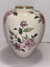 Vintage Lenox Barrington Collection 6.25”  Ivory Gold Trim Flowers Floral Vase picture