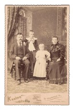 Vtg CDV Photo Victorian Family Children Studio Portrait Antique Cabinet Card CD4 picture