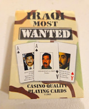2003 Iraq Most Wanted Saddam Hussein Playing Cards Complete 54 Card Deck Mint picture