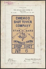 Photo:Chicago IL 1876 Chicago Shot Tower Co Trademark Drop Shot No. 6 picture
