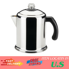 Classic Yosemite Stainless Steel Coffee Percolator - 8 Cup, Silver picture