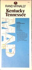 Rand McNally Road Map Kentucky Tennessee Fold Out Travel Guide Vintage USA picture