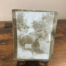 Baby On Pony Antique RPPC Real Photo Postcard Old West Western Americana picture
