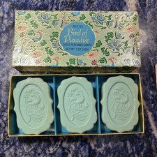 Vintage Avon Bird of Paradise Bar Soap - 3 Soaps w/ Original Box & Packaging picture