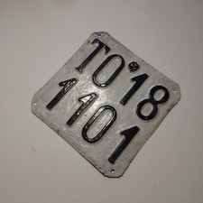 Italy 🇮🇹 Motorcycle License Plate From TORINO. Italian Tag 1958 picture