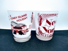 Gay Fad New York Souvenir Glasses Barware Jigger Tumbler picture