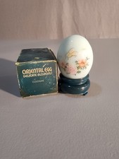 Avon Oriental Egg Delicate Blossoms Patchwork Cologne Vintage, 1 fl oz picture
