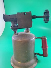 Antique Red Handle Turner Brass Gas Blow Torch Model 206A Sycamore Untested picture