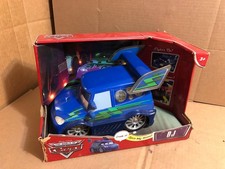 Disney Pixar Cars Spin My Rims Lights & Sounds DJ Blue Race Car Rare in Box picture