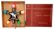 Antique 1930s NOMA Star Of Bethlehem Metal Christmas Tree Top With Original Box picture