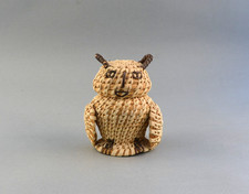 Vintage Papago Owl Basket - 3 3/4